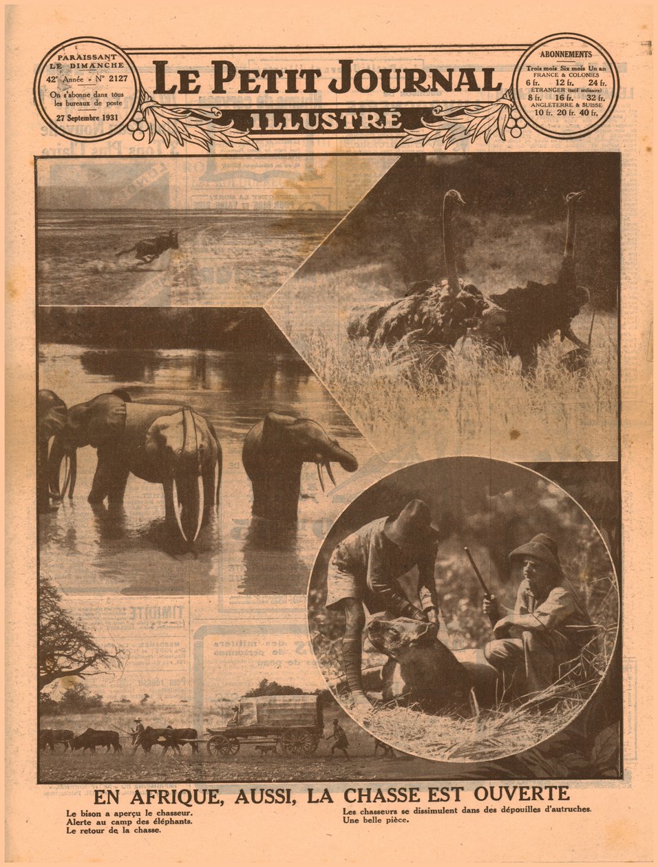 Início da temporada de caça africana, 1931. de Unbekannt