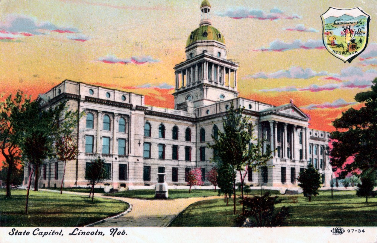 Capital do Estado, Lincoln, Nebraska, 1919 de Unbekannt