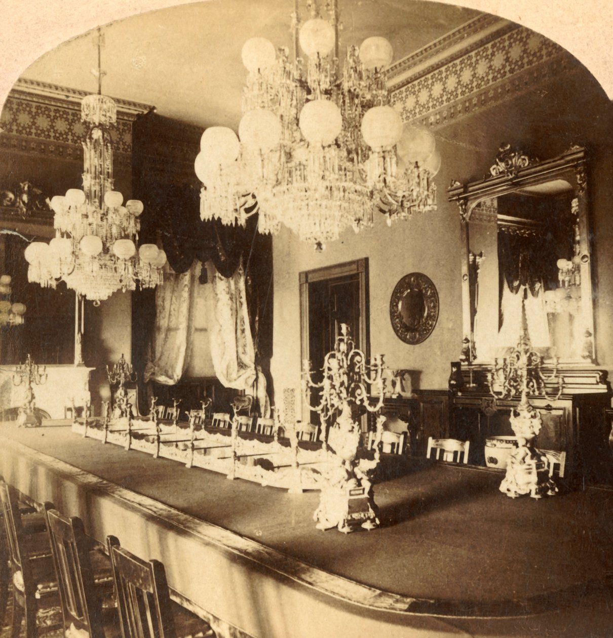Sala de jantar do estado, Presidents Mansion, Washington, DC, EUA, c1900. de Unbekannt