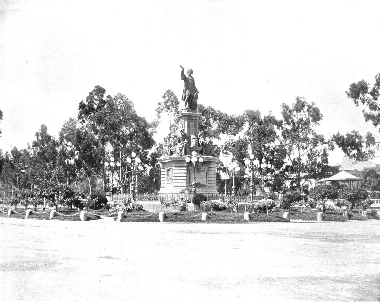 Estátua de Colombo no Paseo, Cidade do México, México, c1900. de Unbekannt