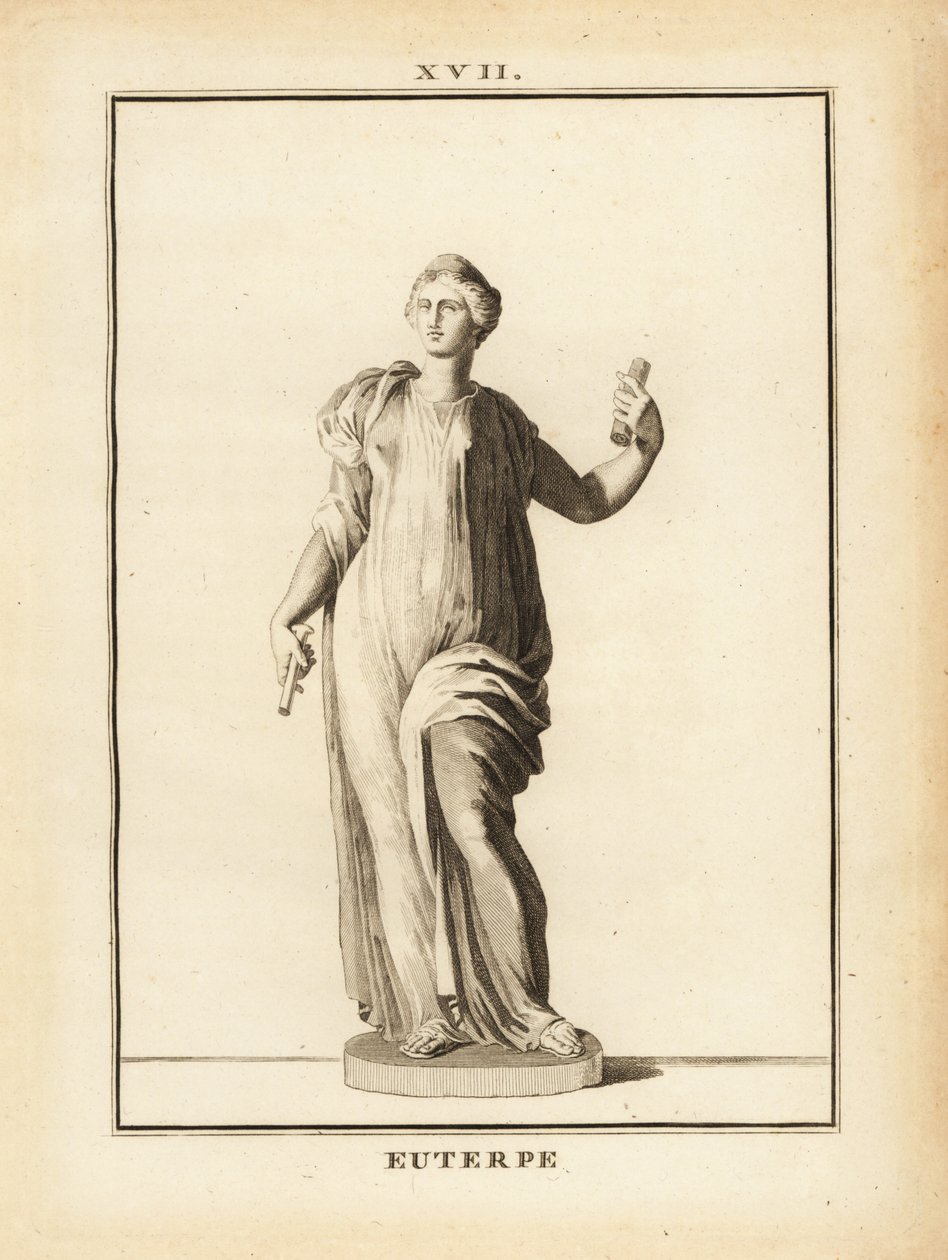 Estátua de Euterpe, musa da música na mitologia grega de Unbekannt