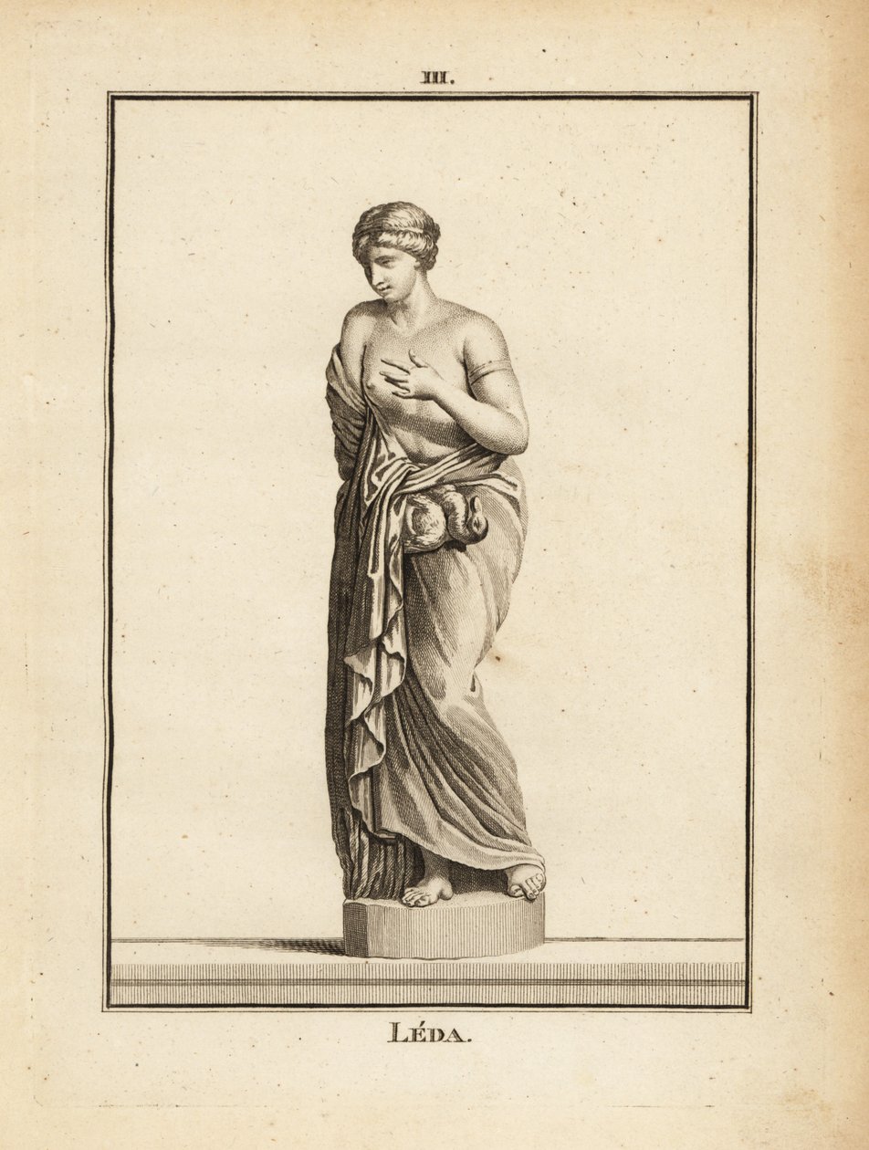 Estátua de Leda, princesa etoliana depois rainha de Esparta, seduzida por Zeus sob a forma de cisne. de Unbekannt