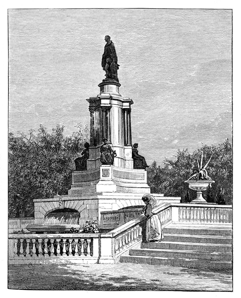 Estátua do Príncipe Albert, Memorial da Grande Exposição, Londres, final do século XIX de Unbekannt
