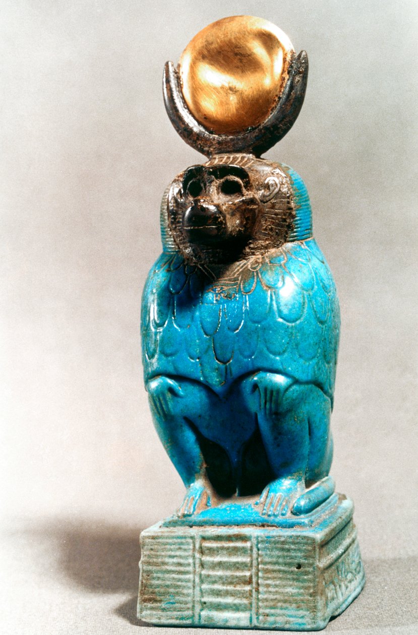 Estátua do antigo deus egípcio Thoth em forma de babuíno de Unbekannt