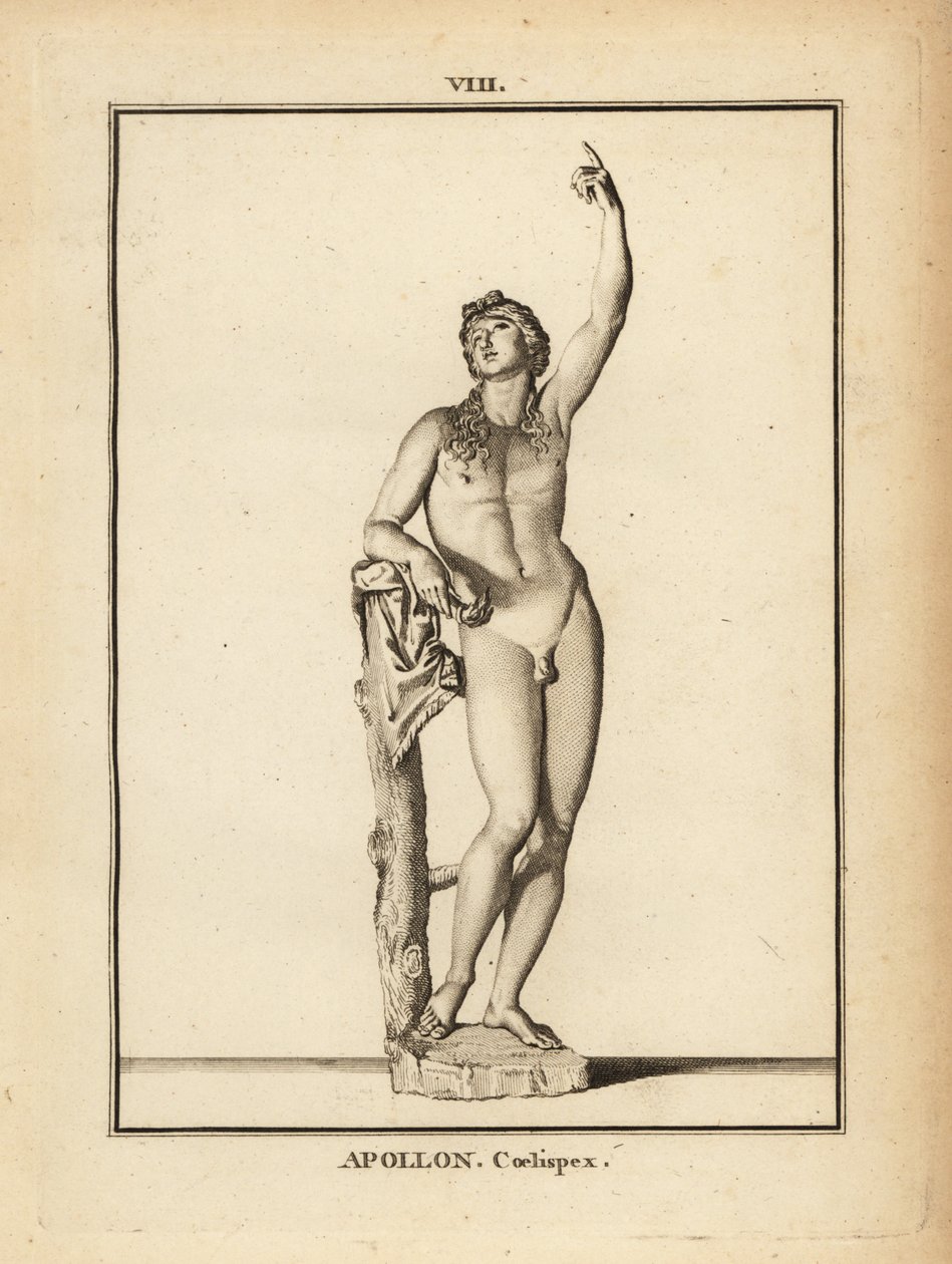 Estátua do deus romano Apollo Coelispex, olhando para o céu de Unbekannt