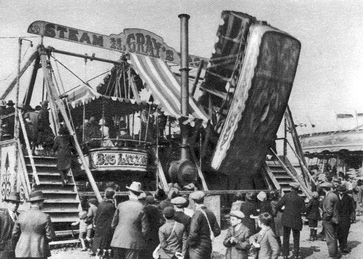 Iate a vapor, uma atração de feiras de feriado bancário em Hamstead Heath, Londres, 1926-1927 de Unbekannt