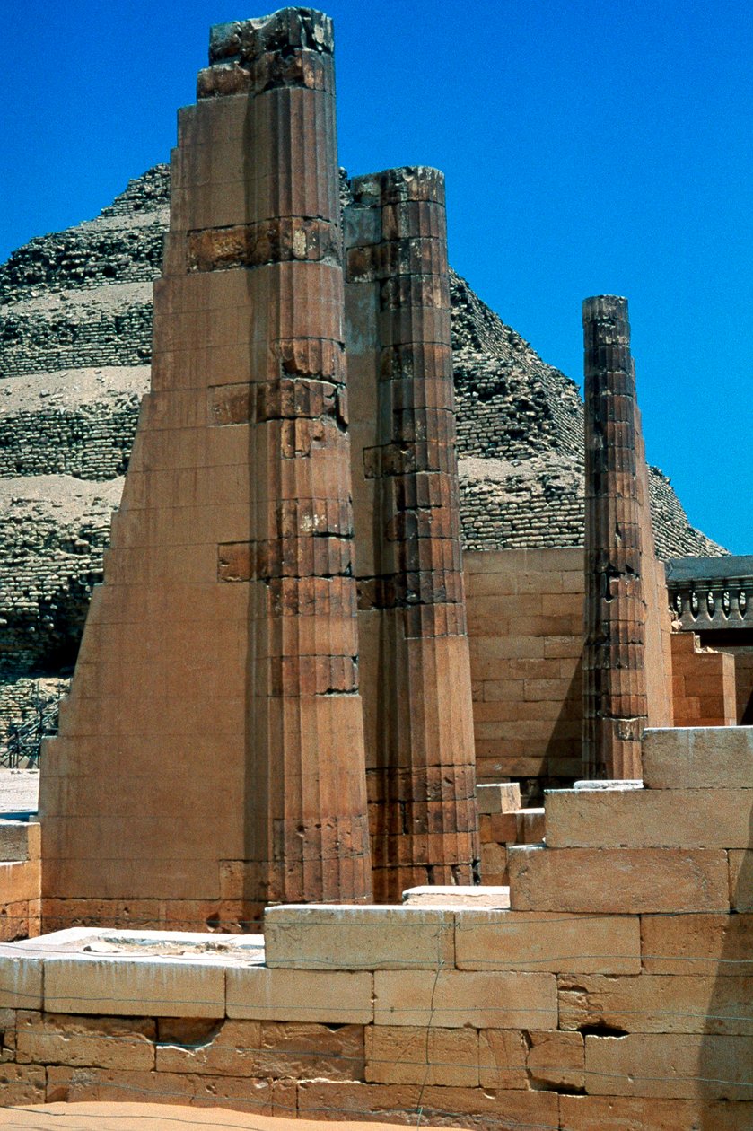 Pirâmide do rei Djoser Zozer, Saqqara, Egito, 3a dinastia, c2613 aC de Unbekannt