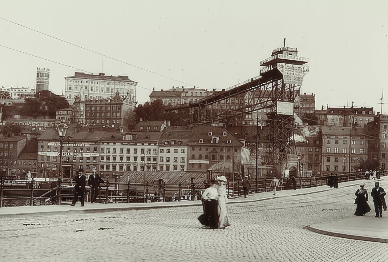 Estocolmo - Suécia. Katarinahissen (elevador). Por volta de 1900 de Unbekannt