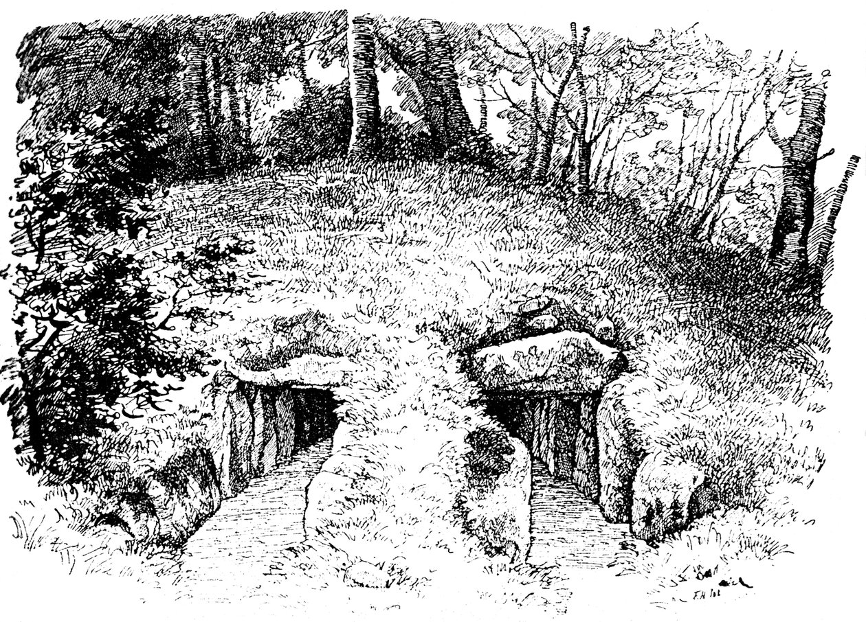 Túmulo da Idade da Pedra contendo duas câmaras, Rodding, Dinamarca, 1913 de Unbekannt