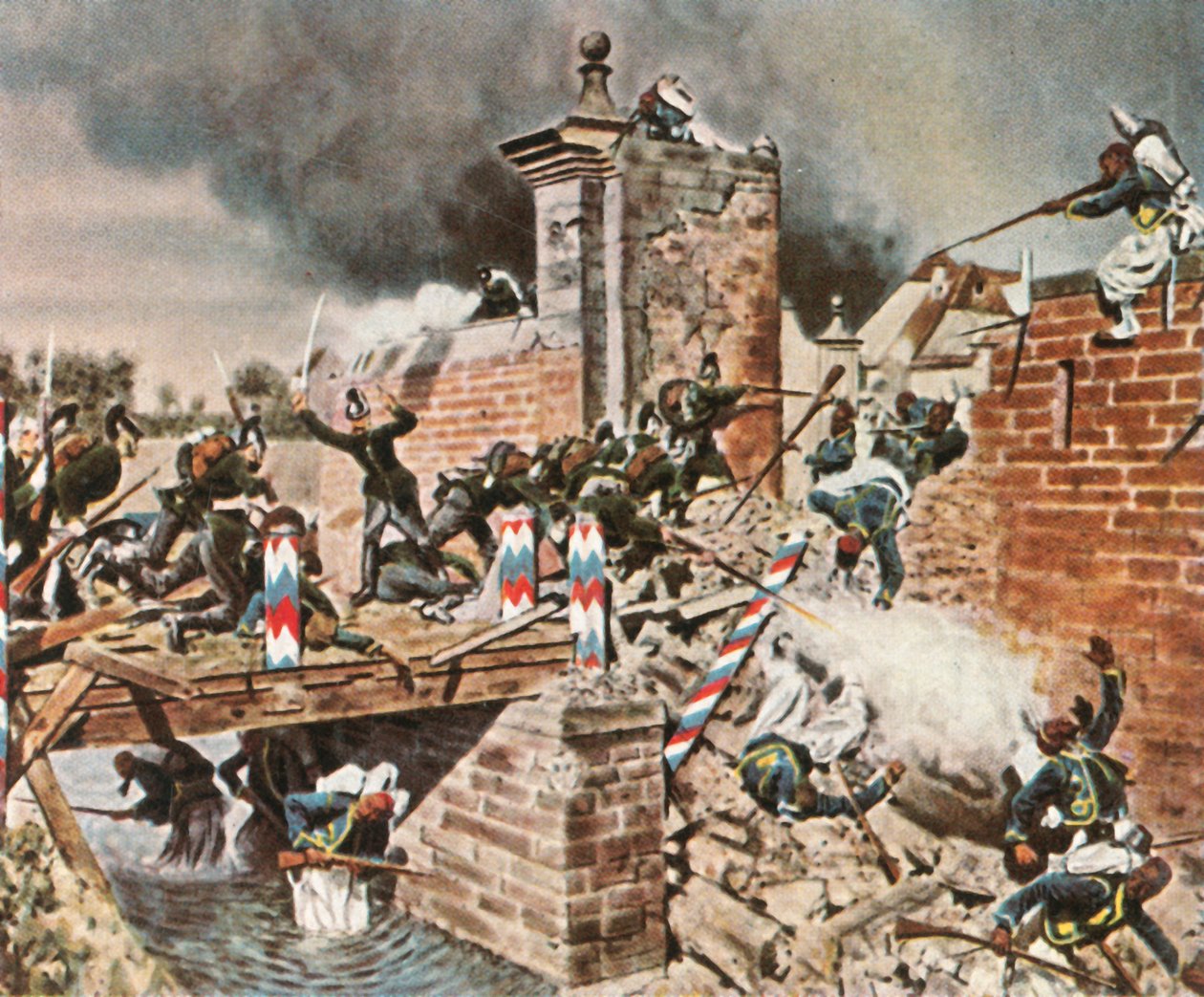Invasão do Portão Landau em Weissenburg, 4 de agosto de 1870, 1936. de Unbekannt