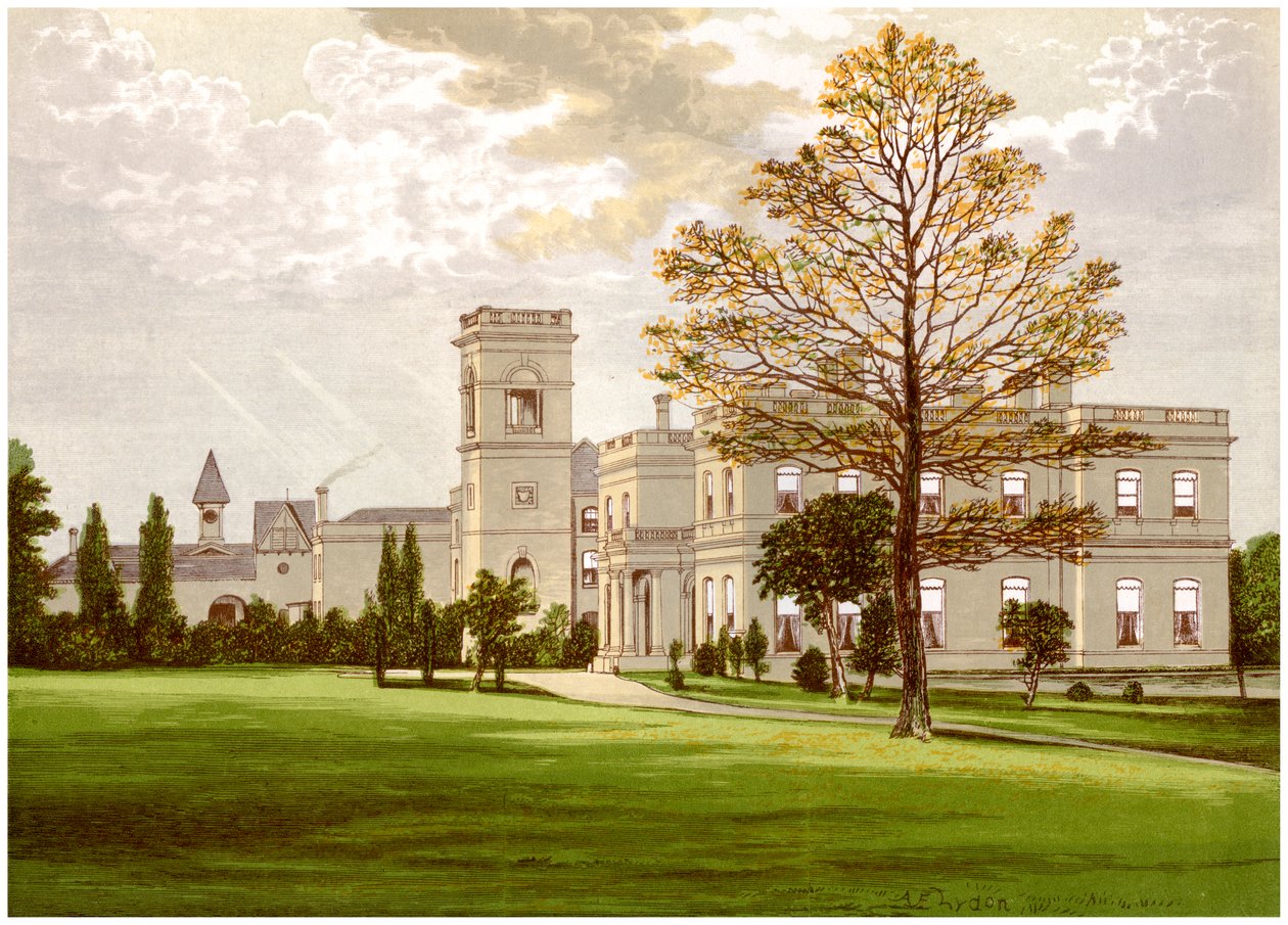 Stowlangtoft Hall, Suffolk, casa da família Wilson, c1880 de Unbekannt