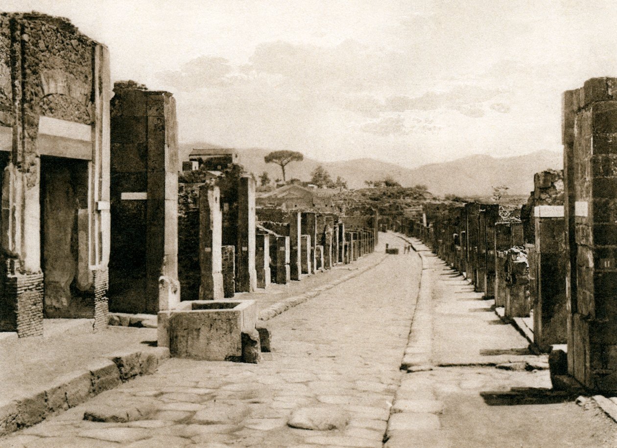 Strada dell Abbondanza, Pompéia, Itália, c1900s de Unbekannt