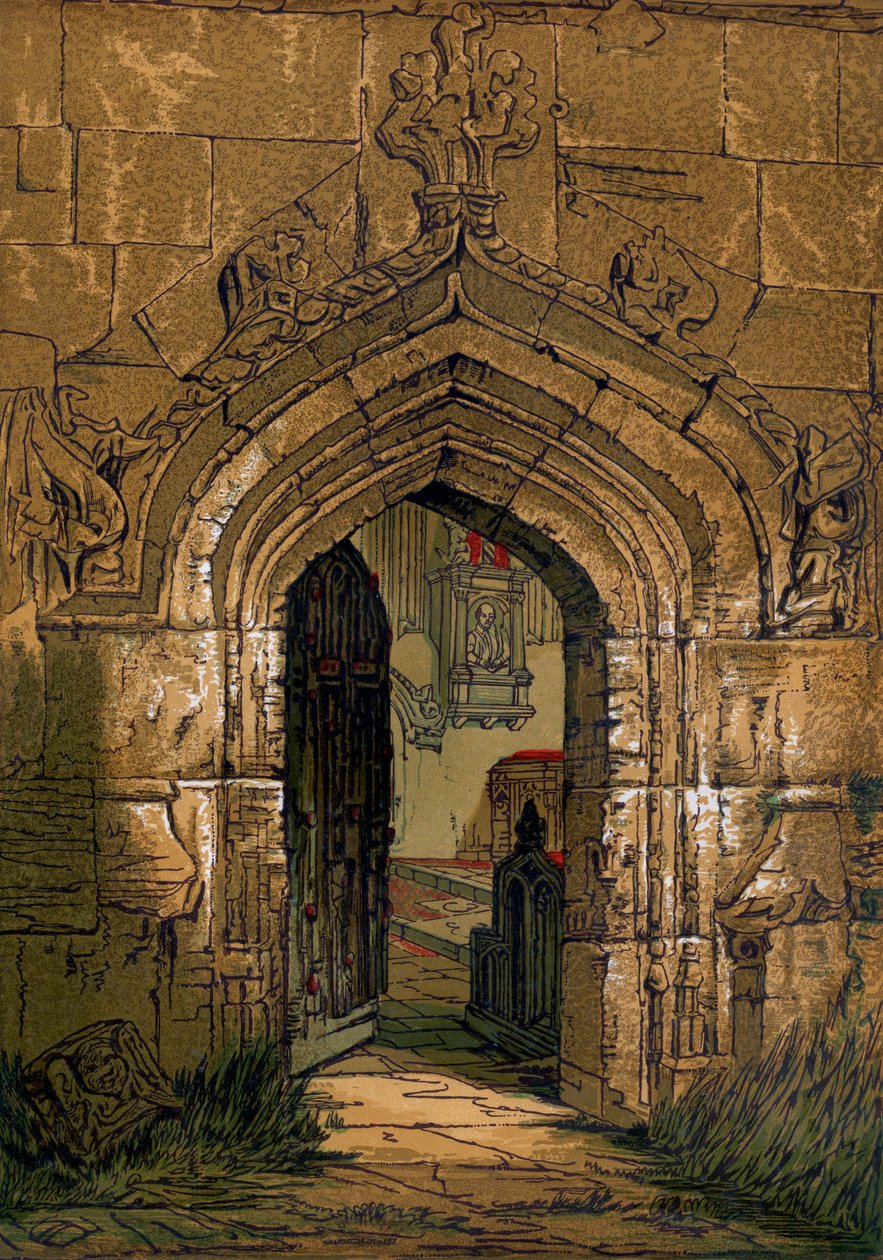 Igreja de Stratford, Warwickshire, Inglaterra, 1845 de Unbekannt