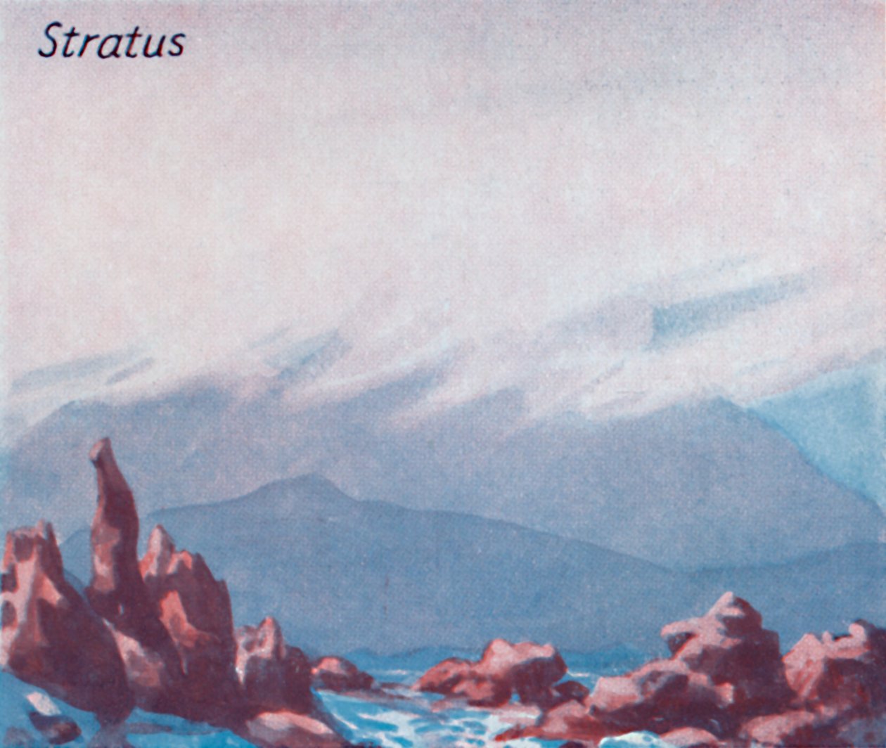 Stratus - Uma dúzia das principais formas de nuvens no céu, 1935 de Unbekannt