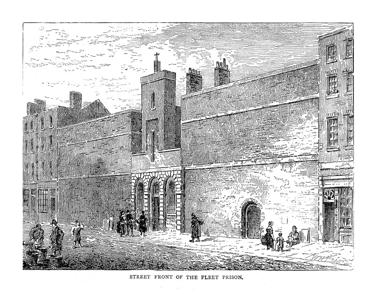 Rua da frente da prisão de frota, 1878 de Unbekannt