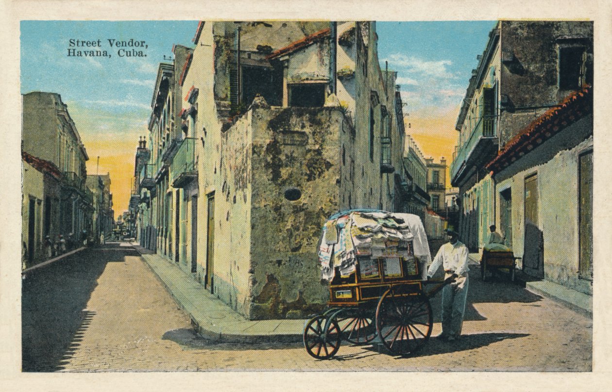 Vendedor ambulante, Havana, Cuba, 1938 de Unbekannt