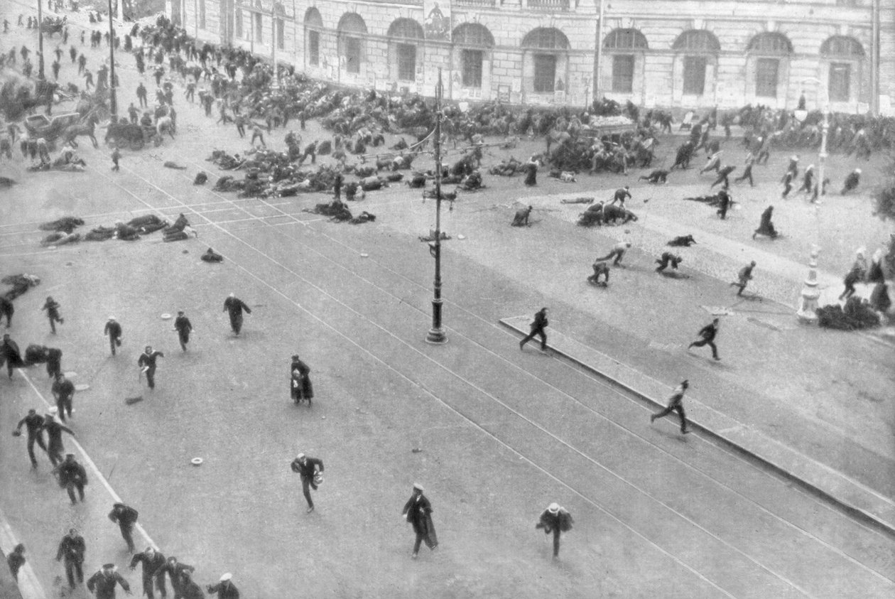 Lutas de rua em Petrogrado, Rússia, 17 de julho de 1917 de Unbekannt
