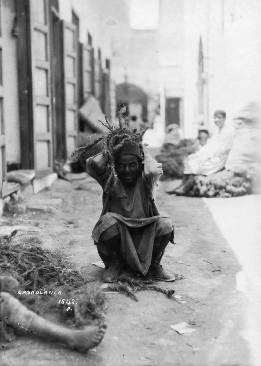 Cena de rua, Casablanca, Marrocos, c1920s-c1930s de Unbekannt