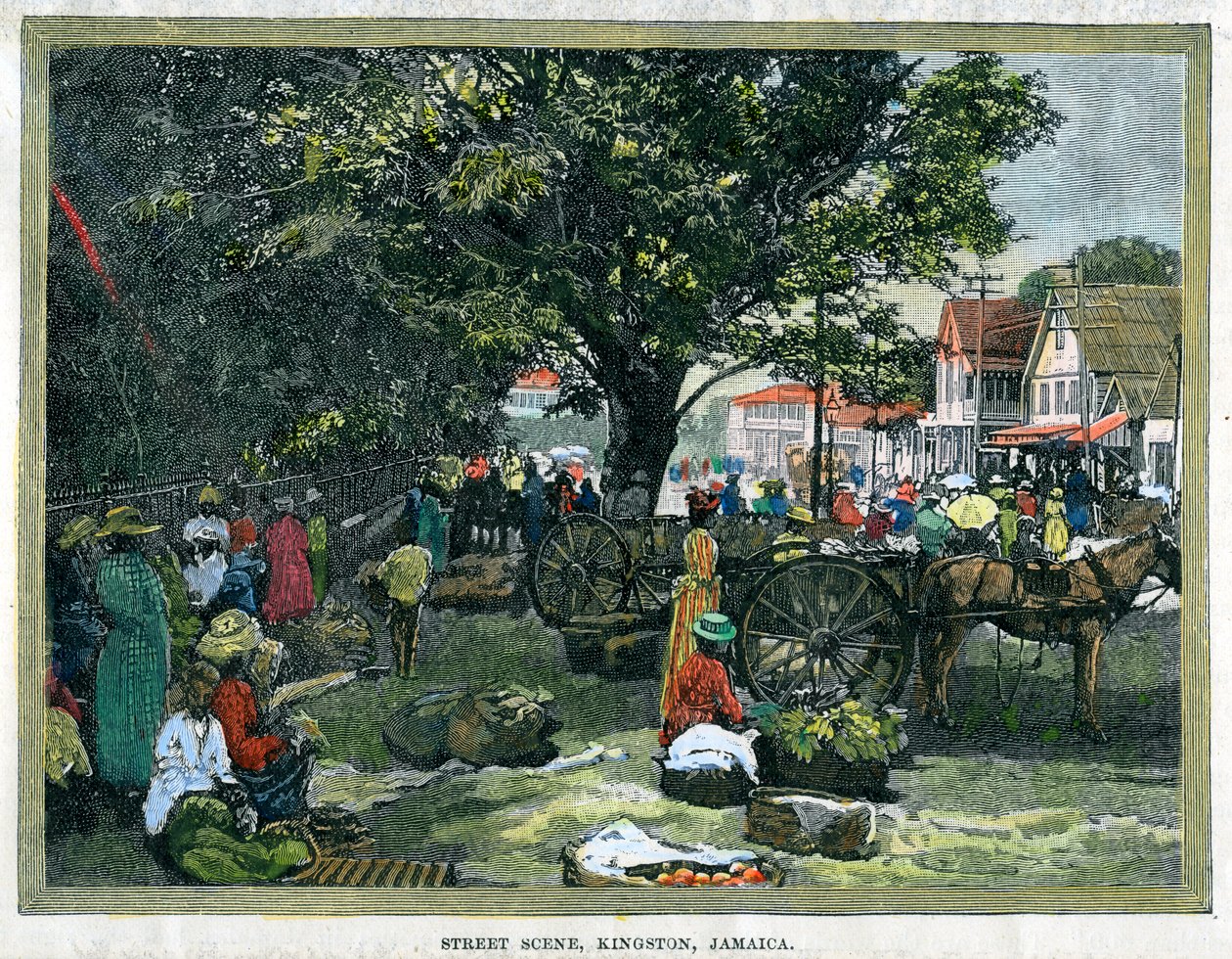Cena de rua, Kingston, Jamaica, c1880 de Unbekannt