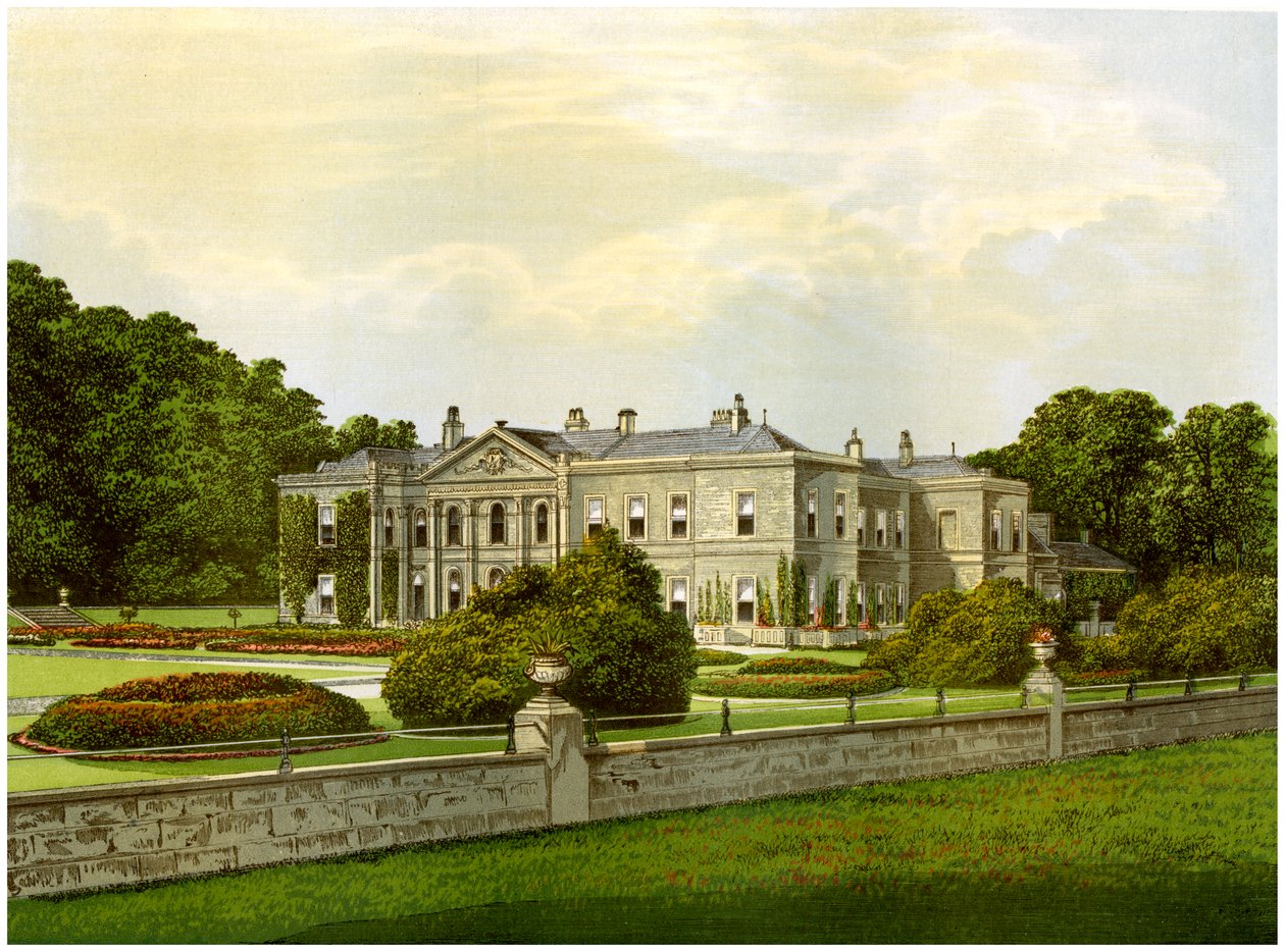 Studley Royal, Yorkshire, casa do marquês de Ripon, c1880 de Unbekannt