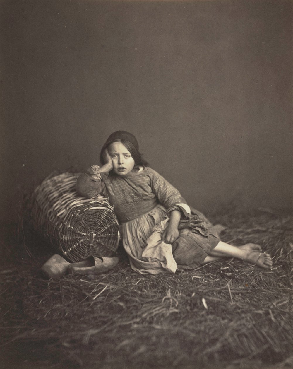 Estudo de uma jovem camponesa, c. 1860 de Unbekannt