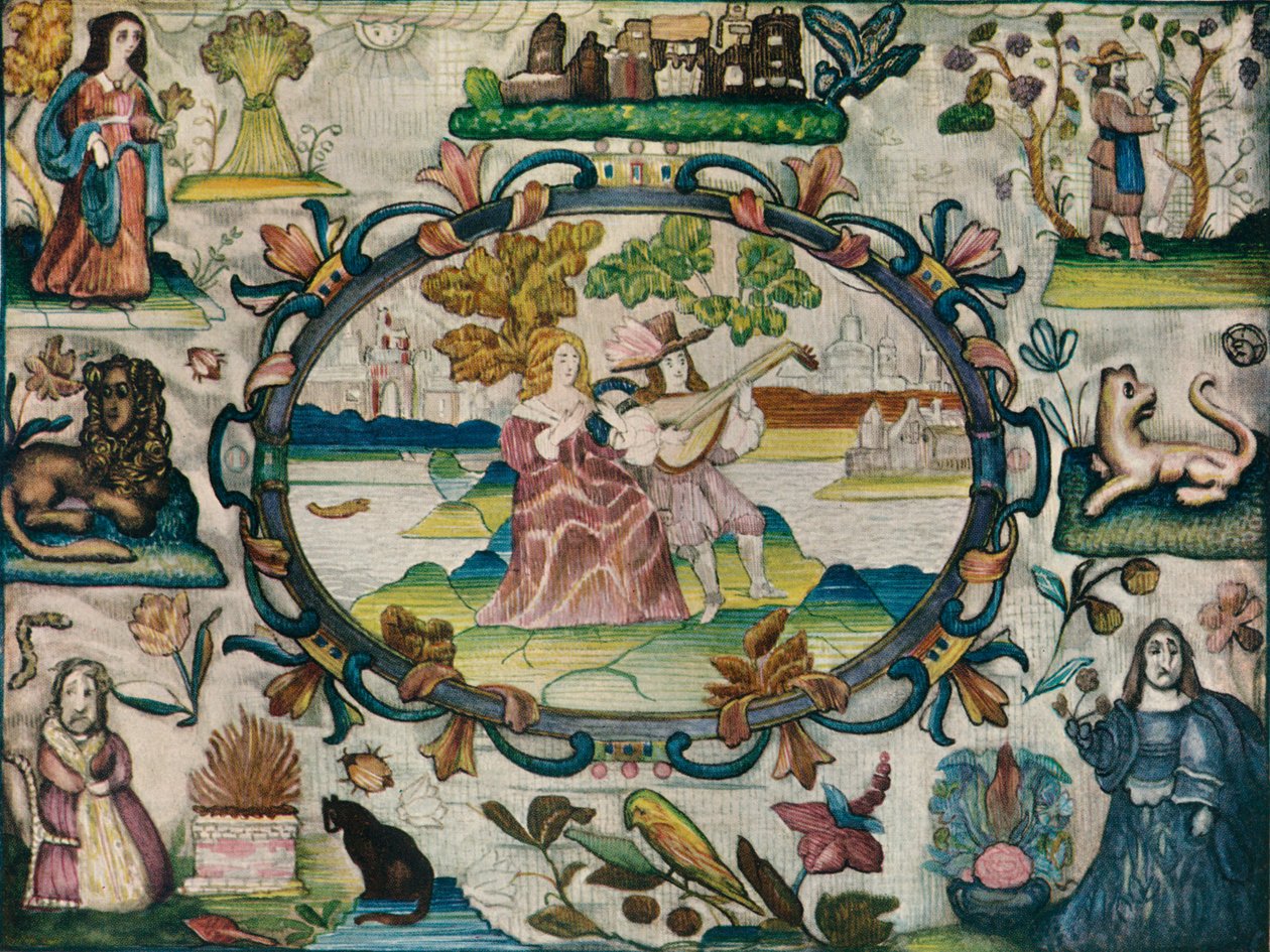 Quadro de trabalho de toco, período jacobino, c1615 de Unbekannt