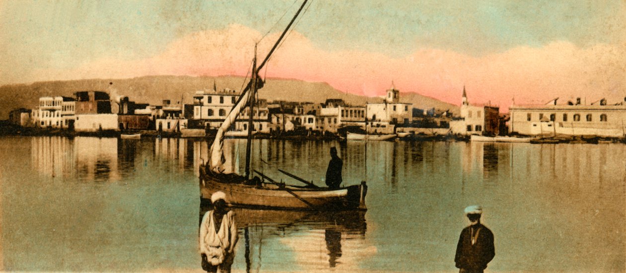 Suez - vista do mar durante as águas altas, c1918-c1939. de Unbekannt