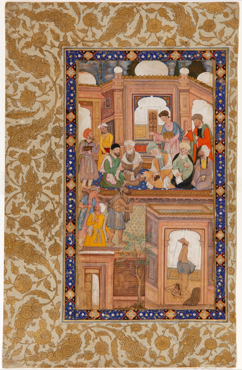 Reunião Sufi. Miniatura de Nafahat al-Uns Breaths of Fellowship por Jami de Unbekannt