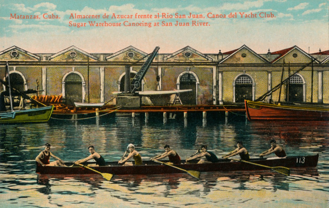Canoagem do Armazém de Açúcar, Rio San Juan, Matanzas, Cuba, c1920s de Unbekannt