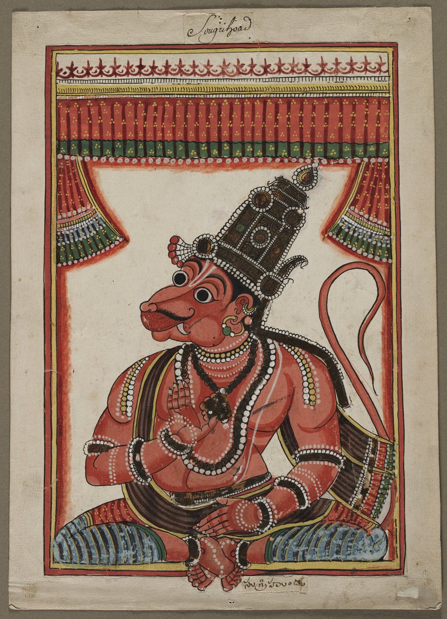 Sugriva, o Rei Macaco, 1760-1770. de Unbekannt