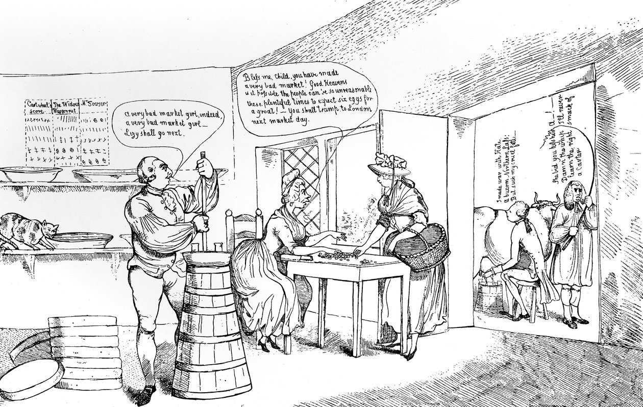 Diversão de verão no fazendeiro G ---- s perto de Windsor, 1786 de Unbekannt