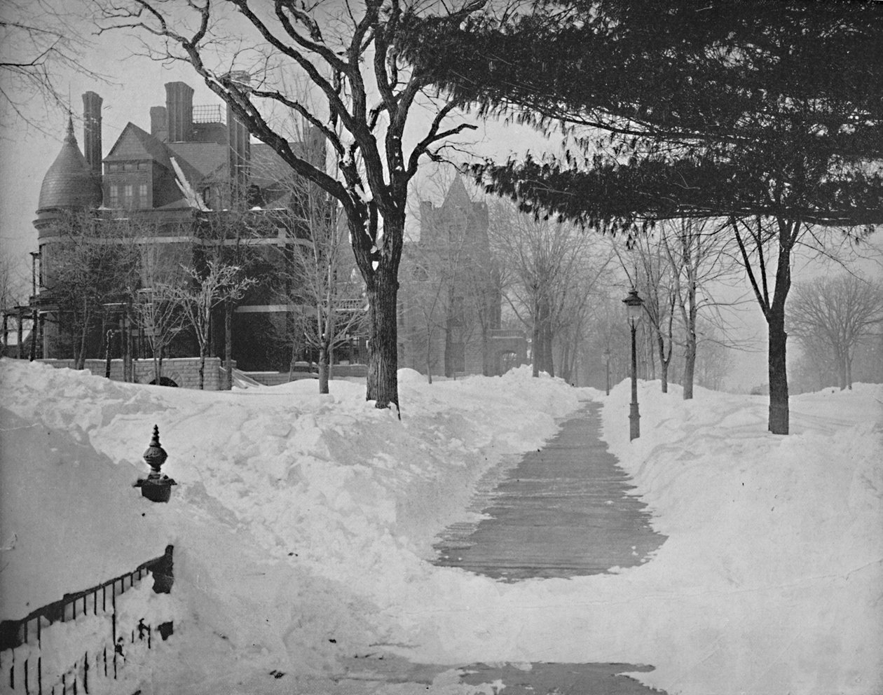 Summit Avenue no inverno, St. Paul, Minnesota, c1897. de Unbekannt