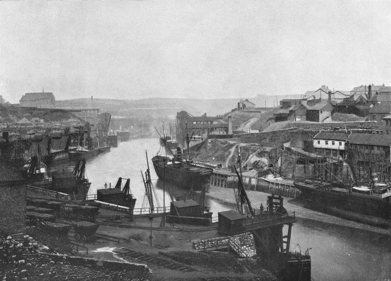 Sunderland - olhando o rio da ponte, 1895 de Unbekannt