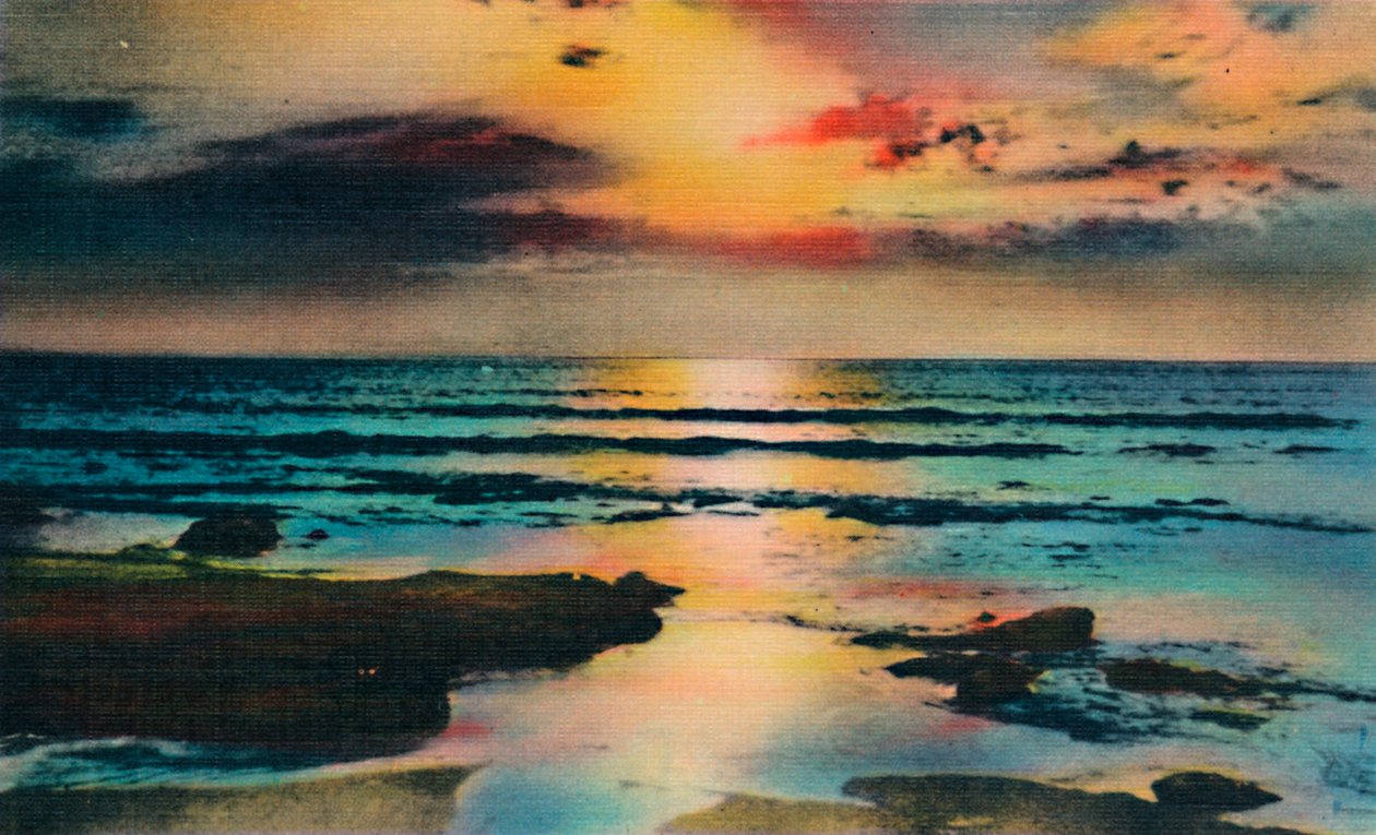 Pôr do sol no Pacífico. La Jolla, Califórnia, c1941 de Unbekannt