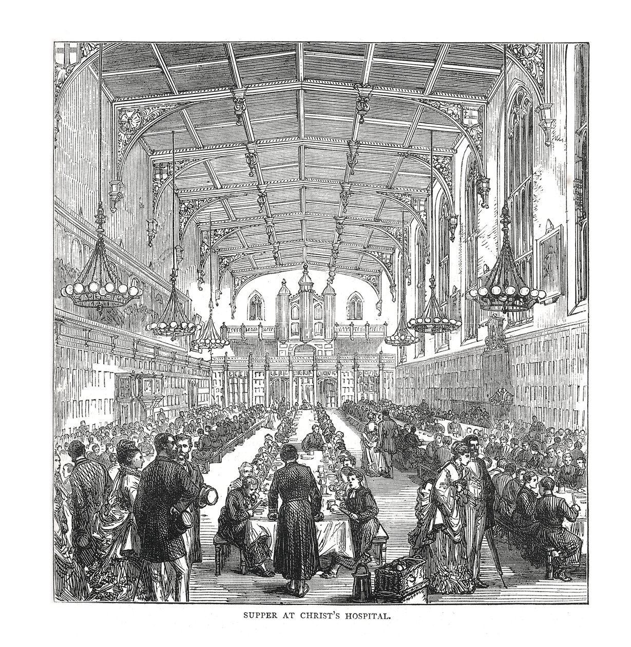 Ceia no Hospital Christs, 1878 de Unbekannt