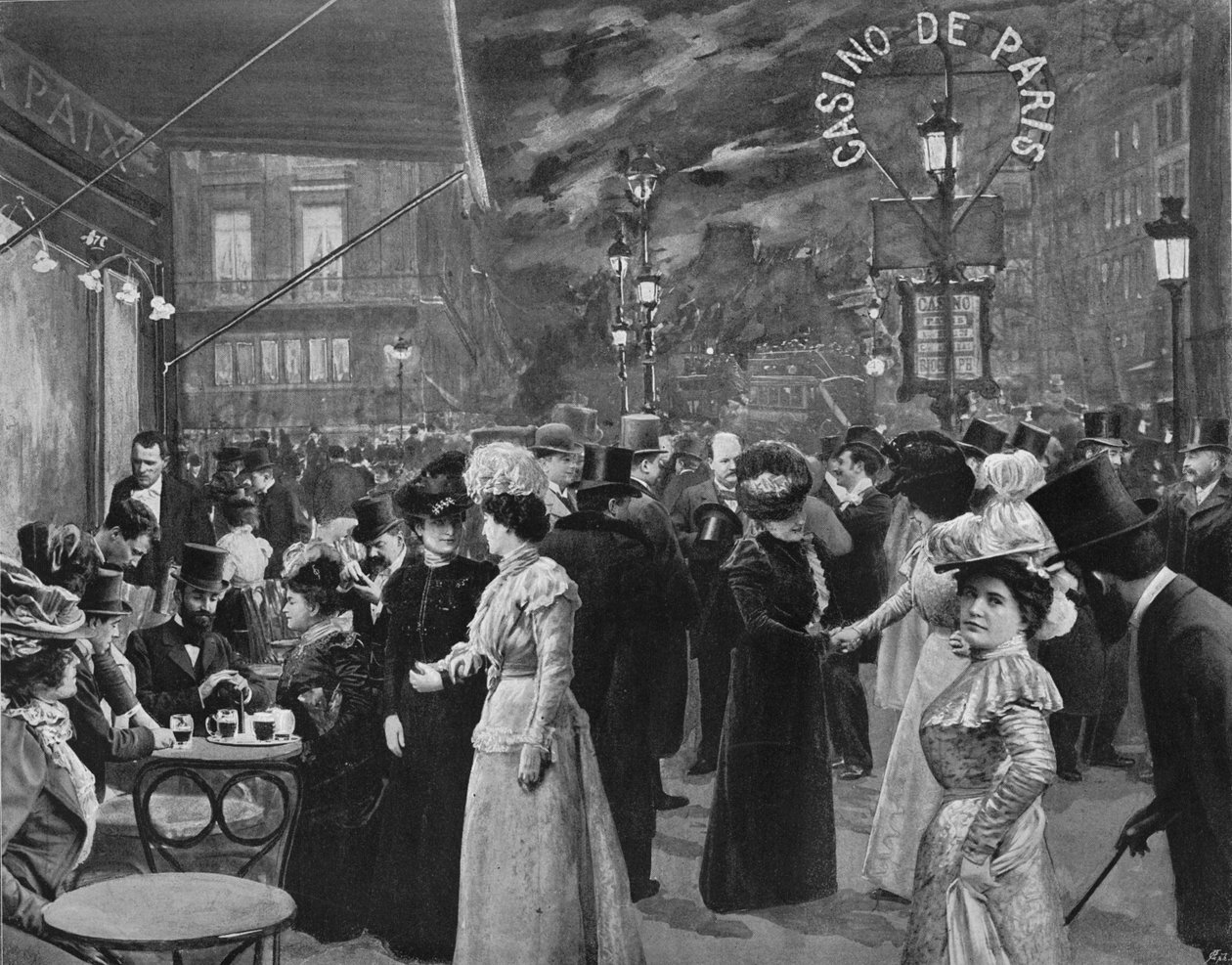 No Boulevard - Em Frente Ao Café De La Paix, 1900 de Unbekannt