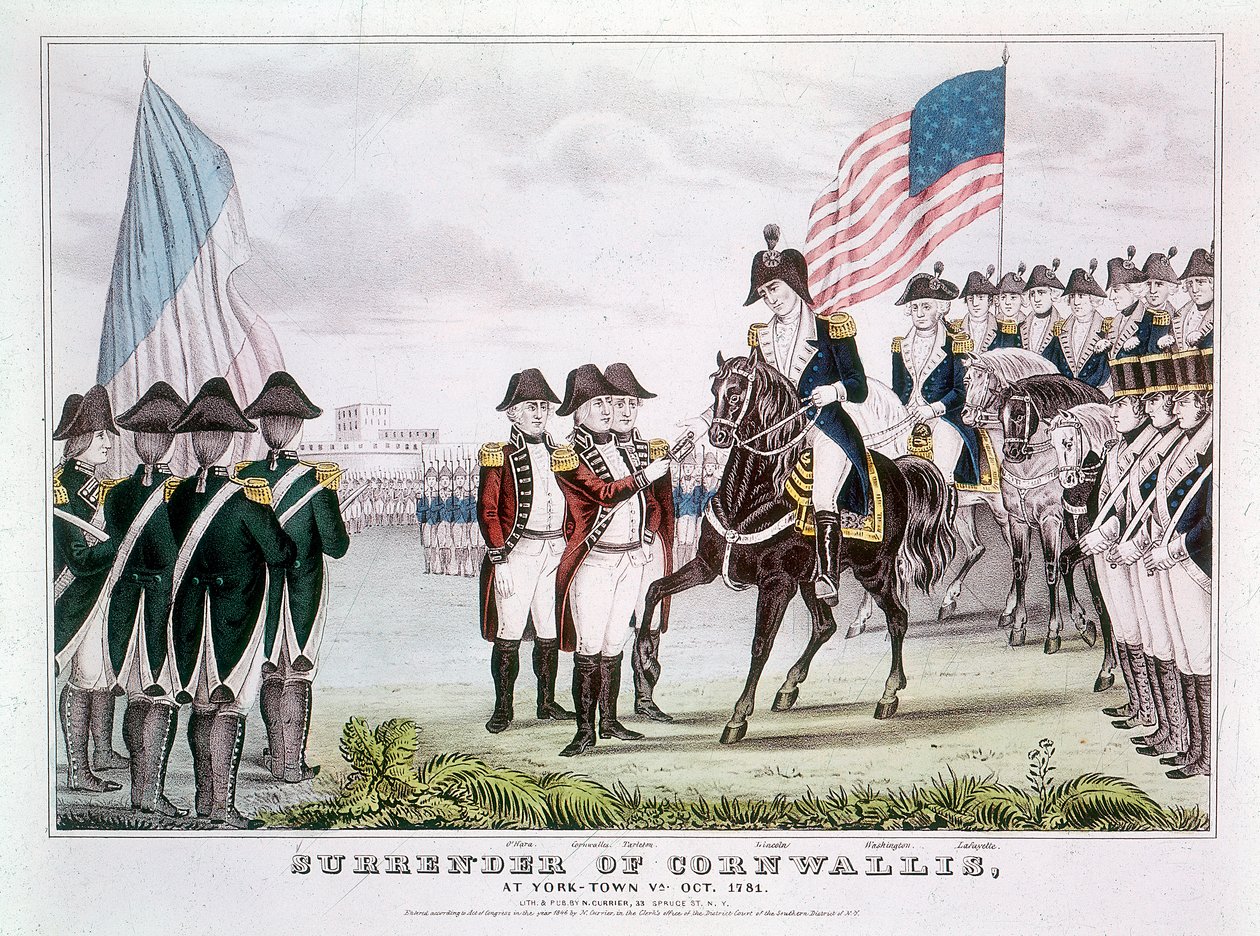 Rendição de Cornwallis, Yorktown, Virgínia, 1781 de Unbekannt