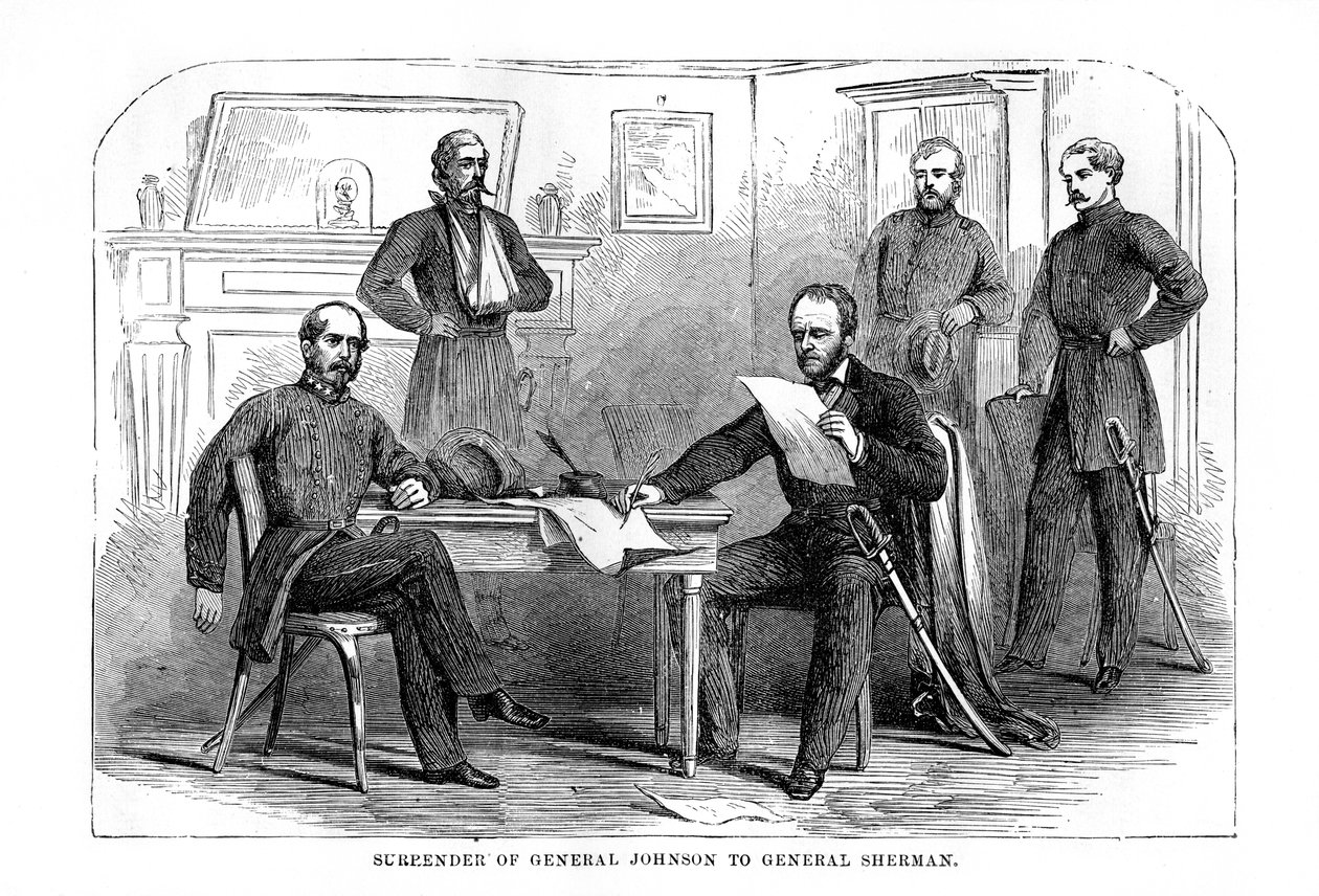 Rendição do general Johnston ao general Sherman, 26 de abril de 1865, 1872 de Unbekannt