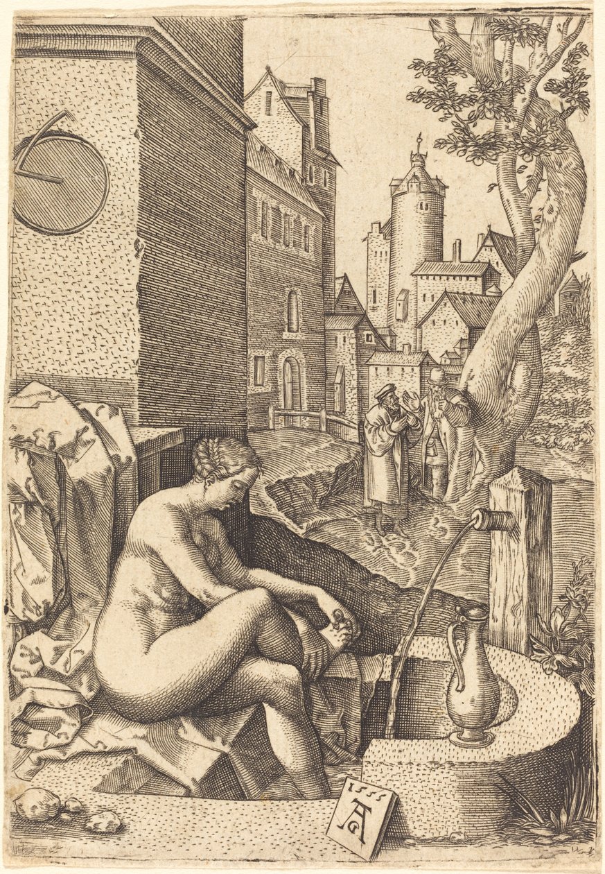 Susanna Surpreendida pelos Dois Anciãos, 1555. de Unbekannt