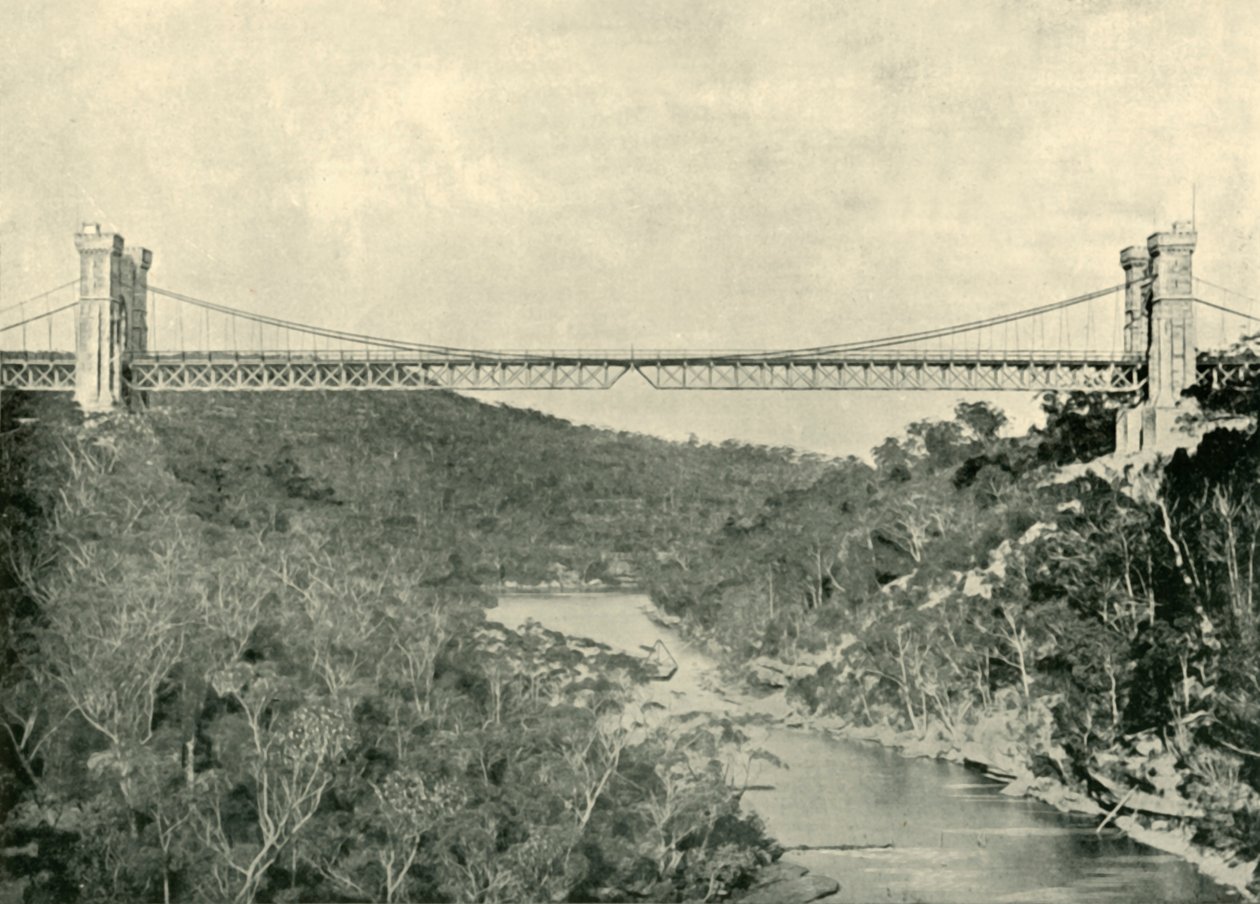 Ponte de suspensão, Sydney norte, 1901. de Unbekannt