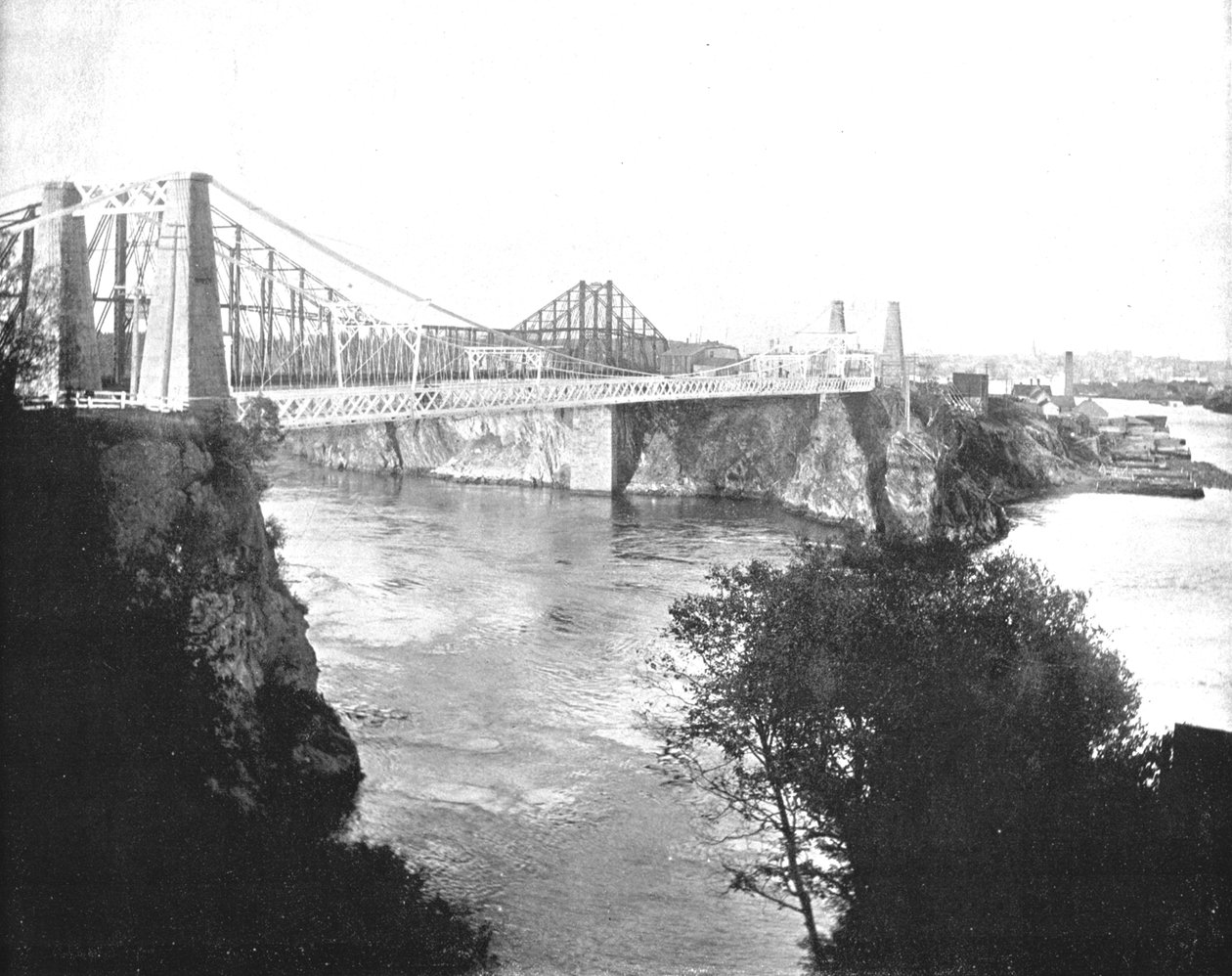 Pontes de suspensão e modilhão, St John, New Brunswick, Canadá, c1900. de Unbekannt