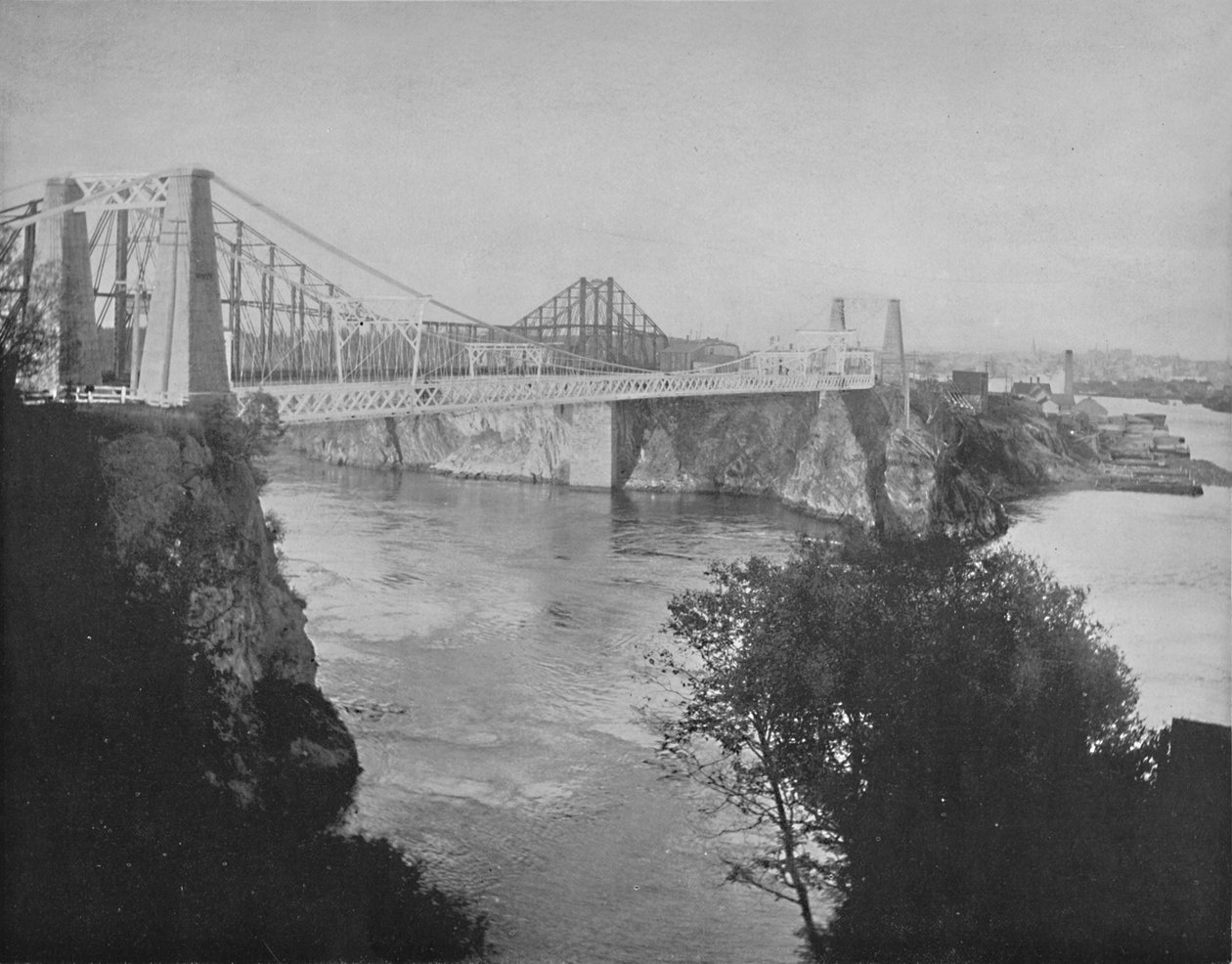 Pontes da suspensão e do modilhão, St. John, New Brunswick, c1897. de Unbekannt