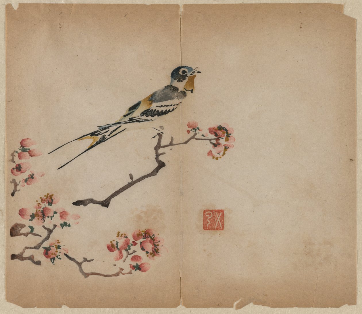 Andorinha no ramo de floração de pêssego, 1368-1644. de Unbekannt