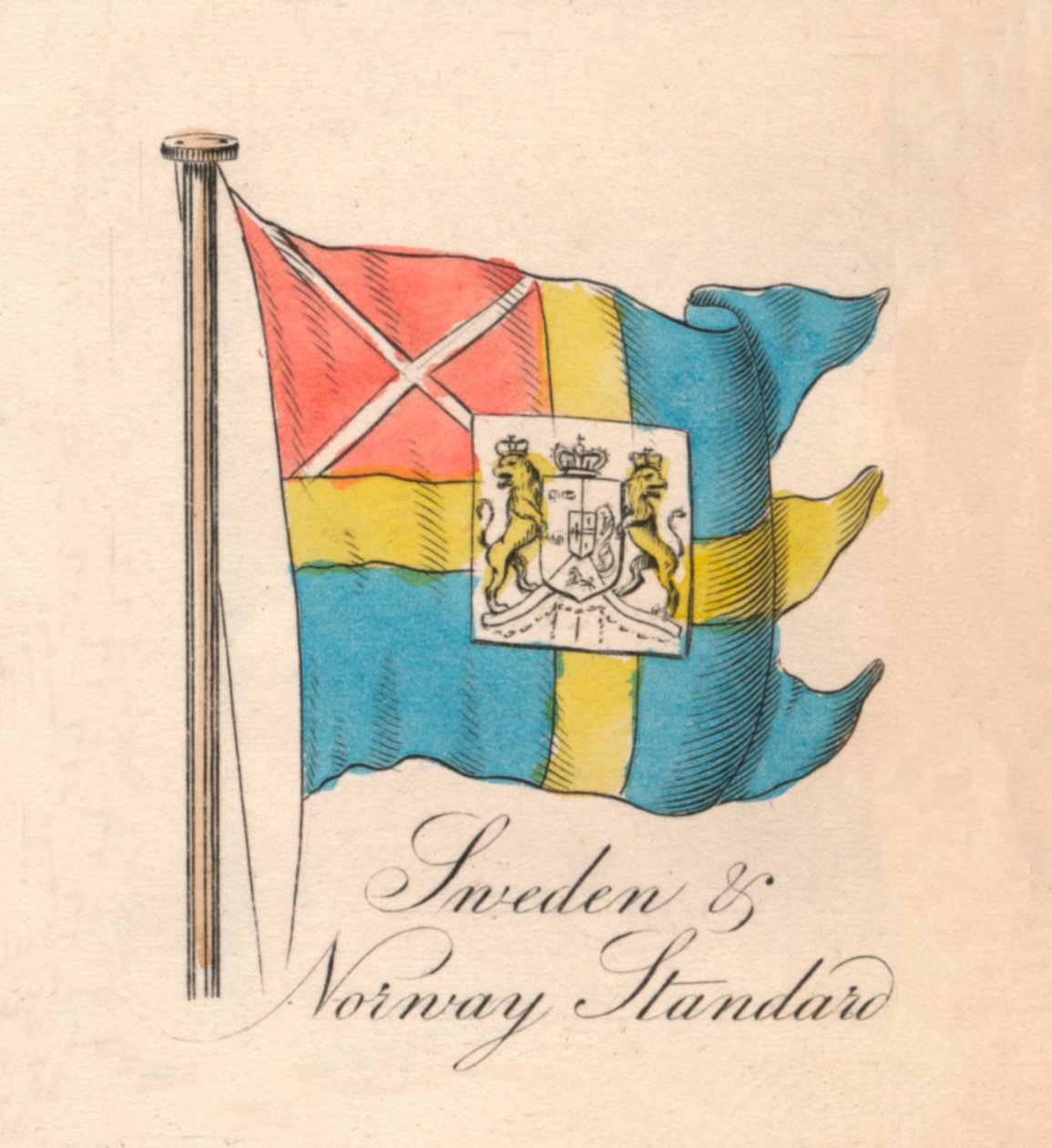 Padrão da Suécia e Noruega, 1838 de Unbekannt