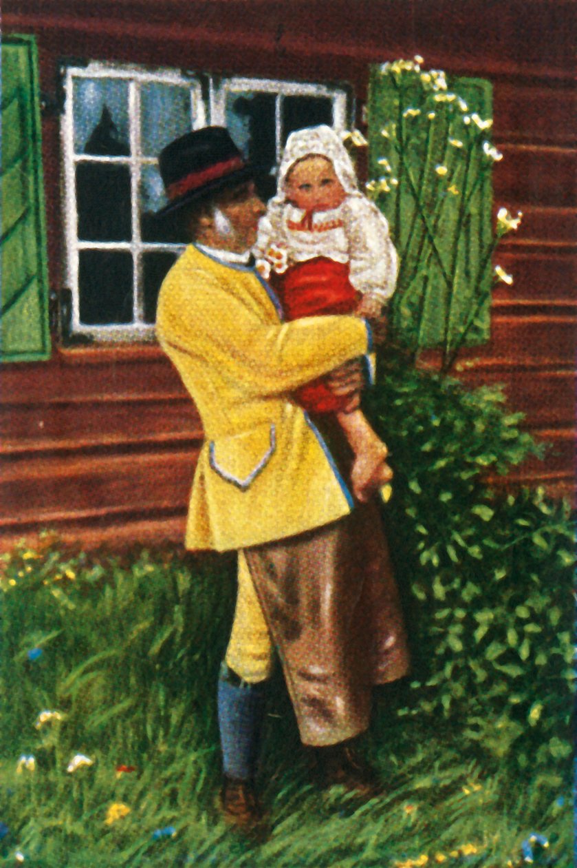 Povo sueco em traje tradicional, c1928. de Unbekannt