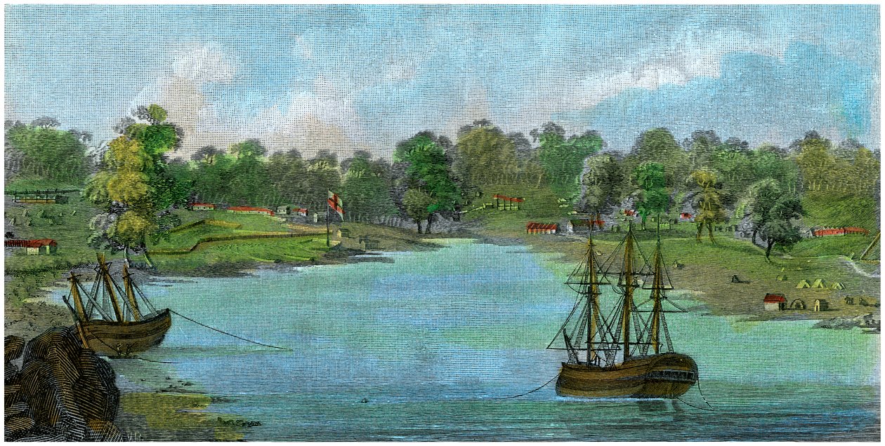 Sydney Cove, Nova Gales do Sul, Austrália, 20 de agosto de 1788 c1885 de Unbekannt