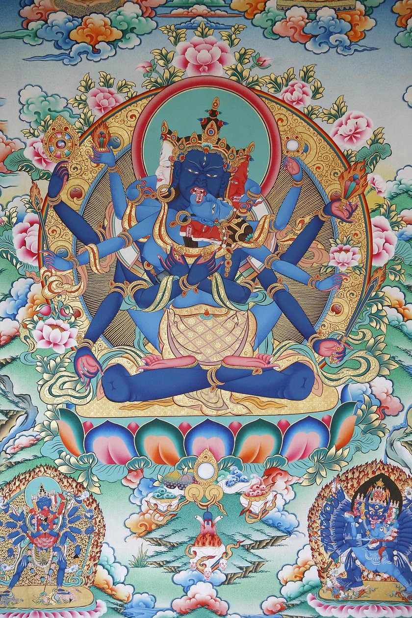 Tantrisme : deusa tântrica tibetana. Mosteiro de Kopan, Kathmandu, Nepal de Unbekannt