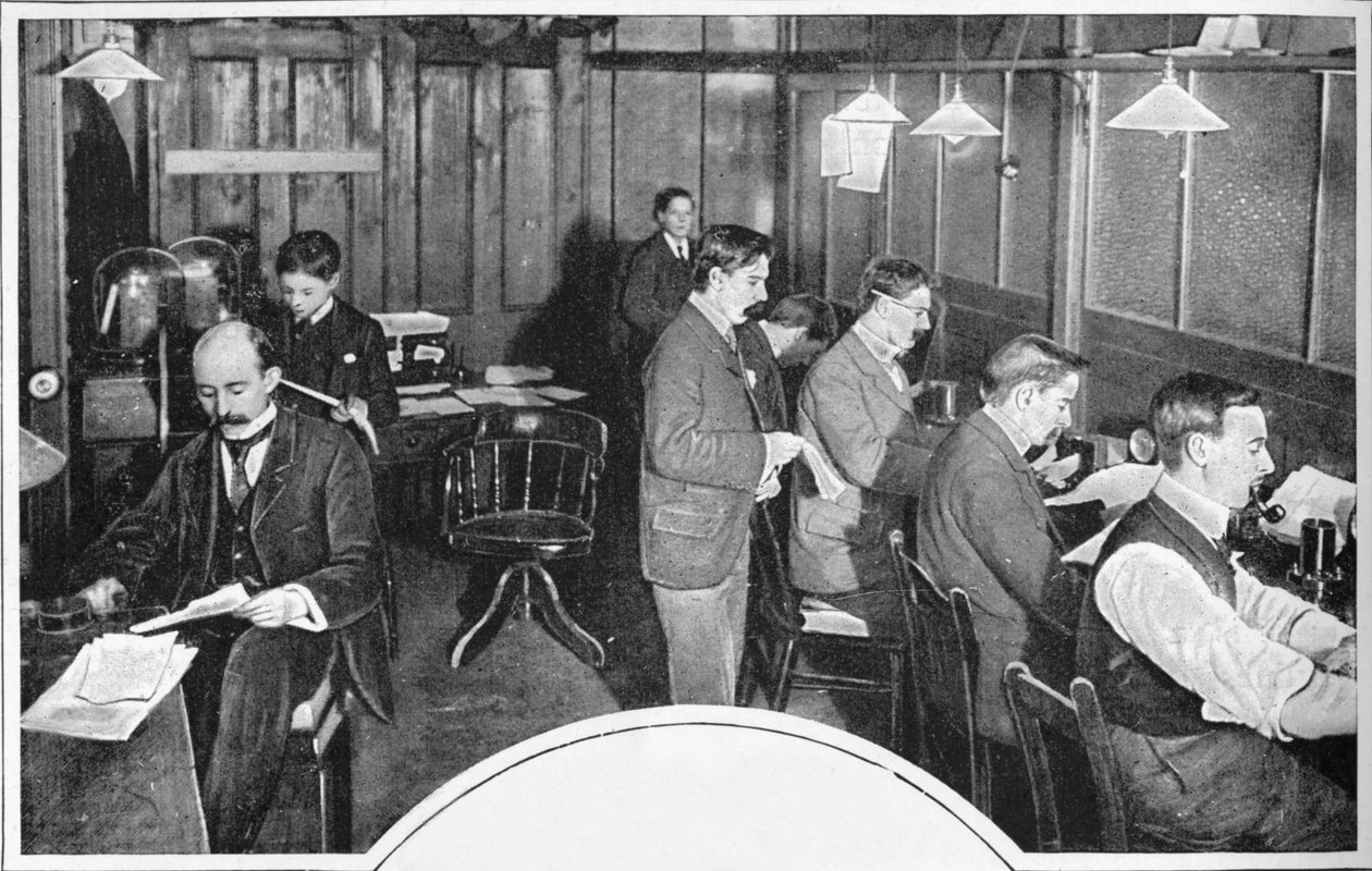 Sala de fitas e telégrafos do jornal Daily Express, Londres, c1900 1903 de Unbekannt