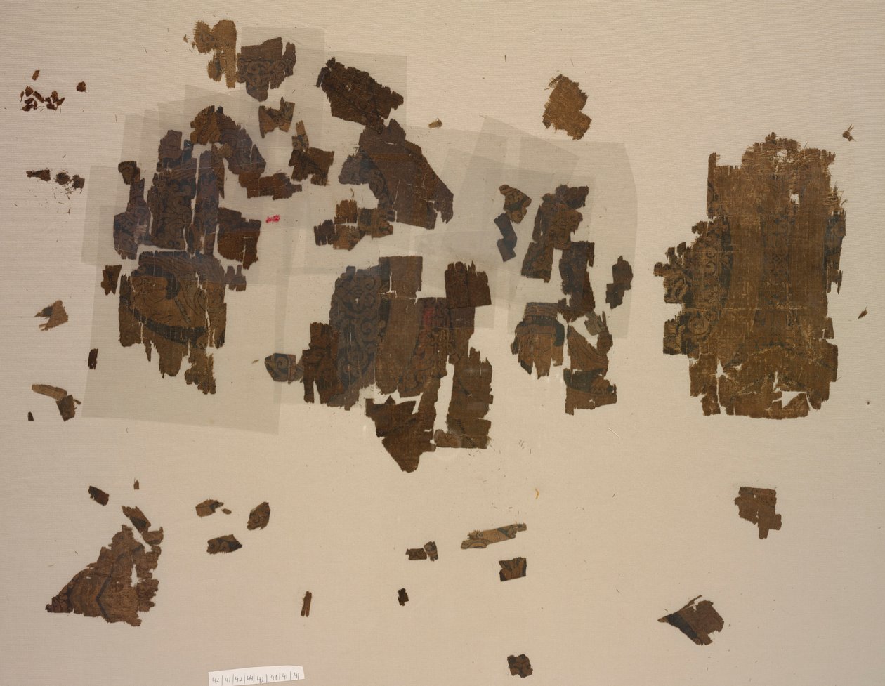 Fragmentos de Taqueté com leões alados em roundels, 899-1160. de Unbekannt