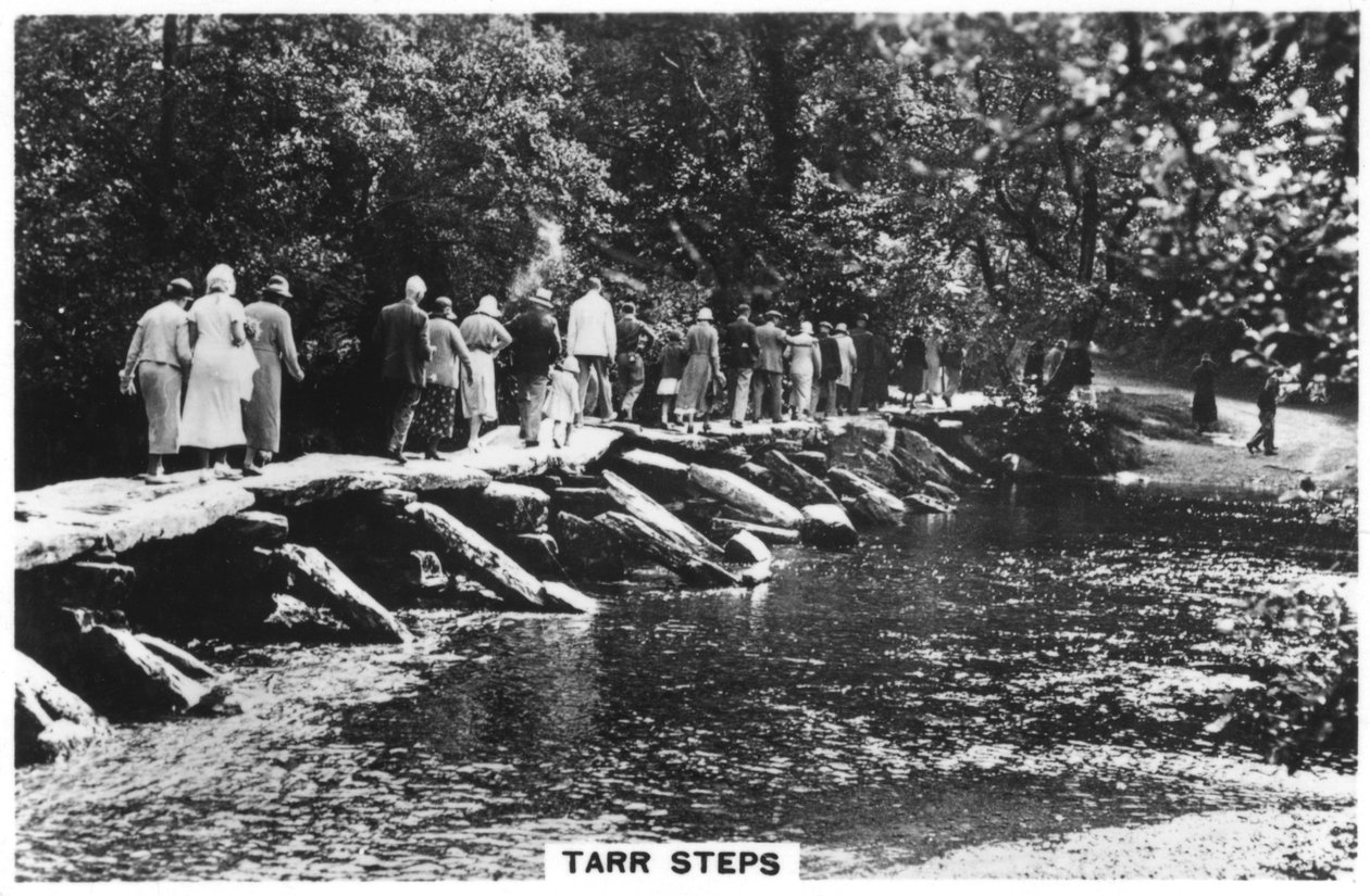 Tarr Steps, do outro lado do rio Barle em Exmoor, Somerset, 1937 de Unbekannt